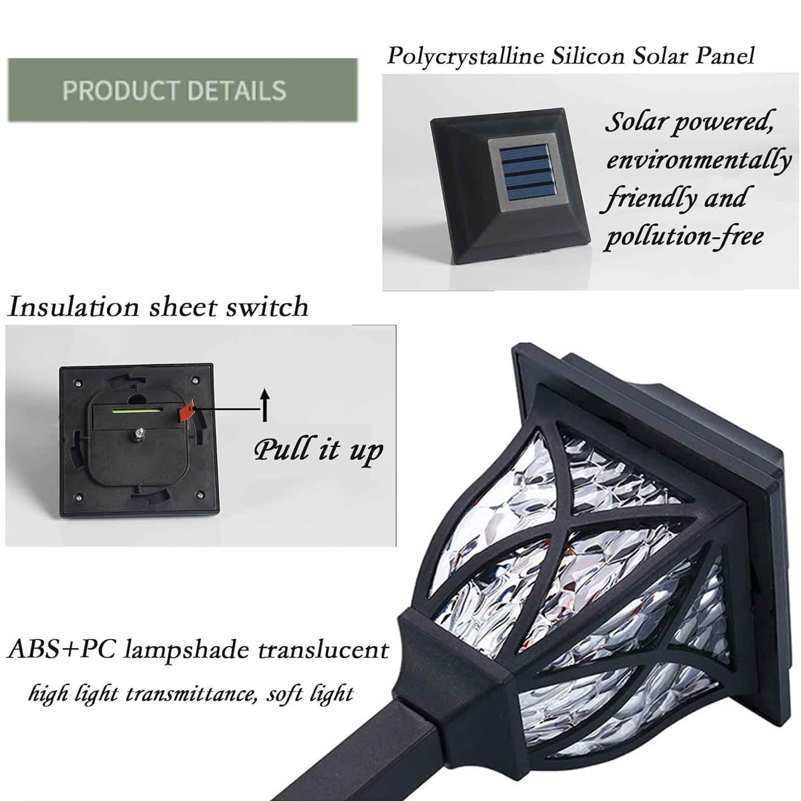Solarne Wodoodporne Lampy Ogrodowe LED Dekoracyjne Oświetlenie Gruntowe z Białym I Ciepłym Światłem Zewnętrzna Wodoodporna Lampa Podłogowa Dekoracja Domu(Warm light,6x)