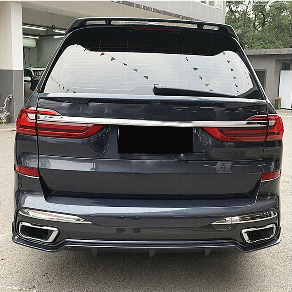 Gloss Black Rear Bumper Diffuser Fits for BMW X7 G07 M Sport Utility 4-Door 2019-2021Lower Bumper Lip Spoiler Body Kit Factory Outlet (Gloss Black FRP)