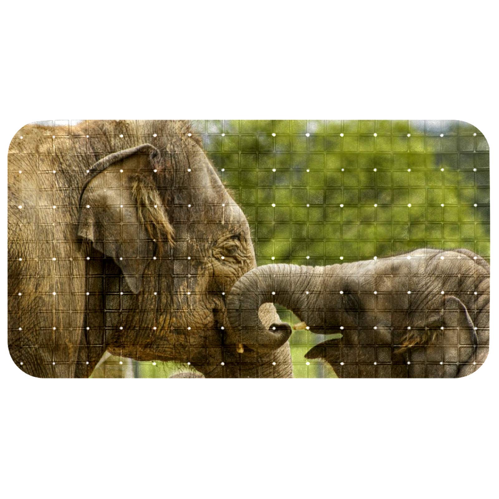 Alfombrilla para bañera antideslizante infantil y adulto, tapete de baño elefante bebé