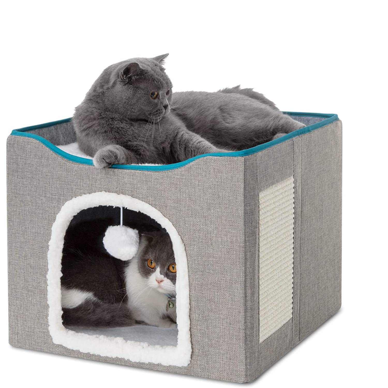 Mofish Cat 5-in-1 Foldable Beds Cave, 41x41x35cm (Grey)