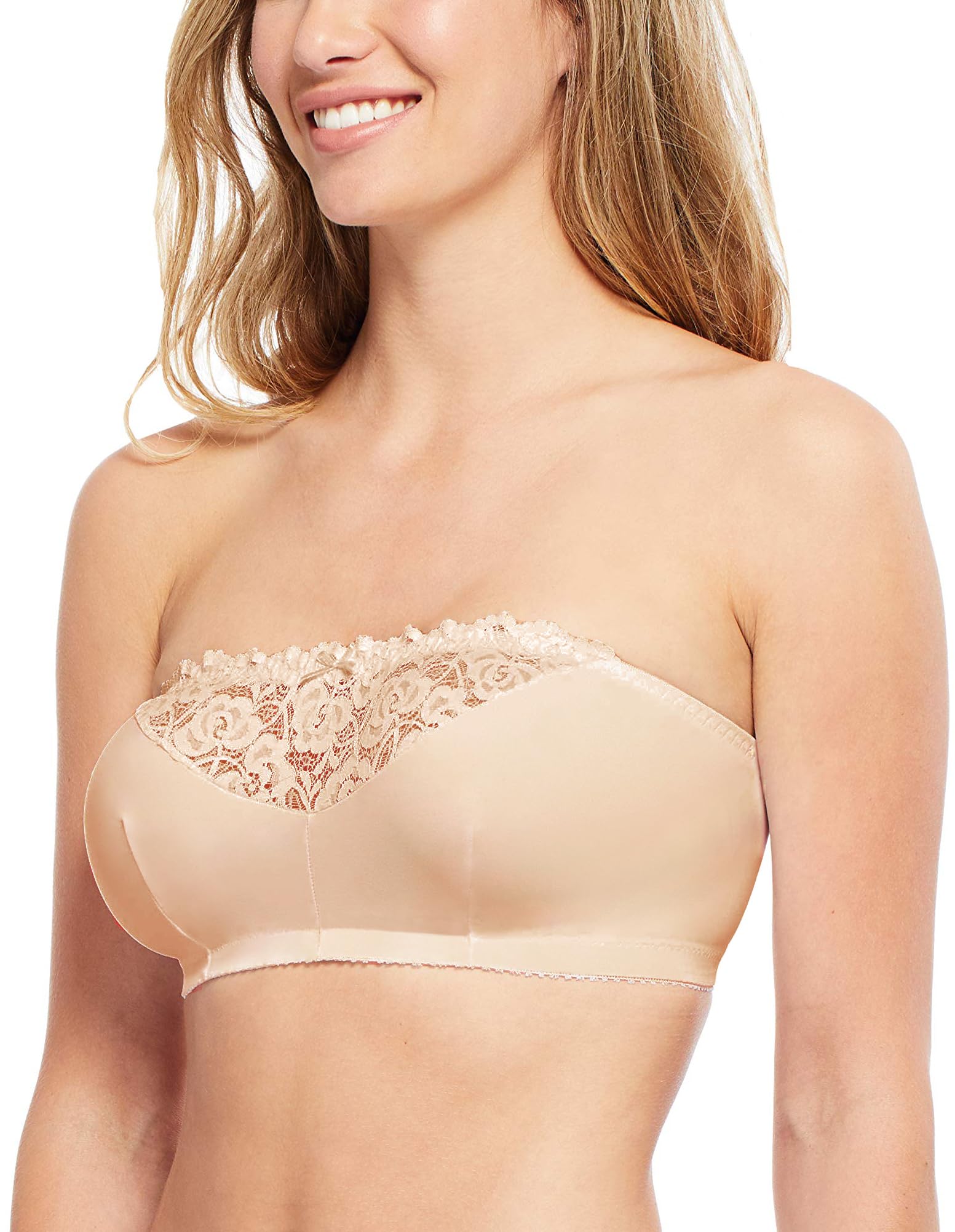 Carole Martin Strapless Bras for Women, Wireless Womens Bandeau Bra from Small to Plus Size