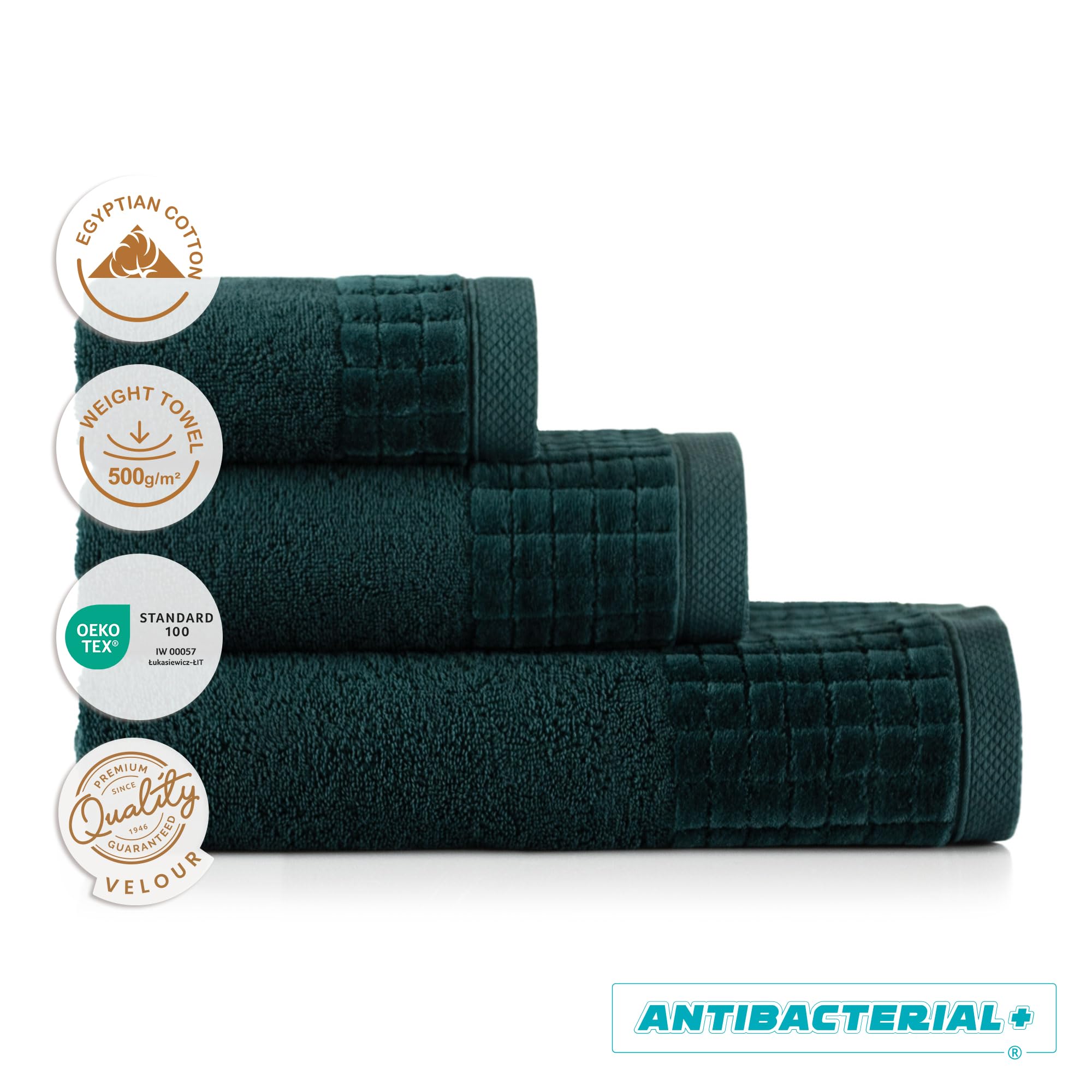 ZWOLTEX - Serviette et Serviette de Bain Paulo Set, 3 pièces Set : 30x50, 50x100, 70x140 cm, Serviette de Douche Serviette 100% Coton, Serviette de Bain Grande, Serviette de Plage Bleu foncé