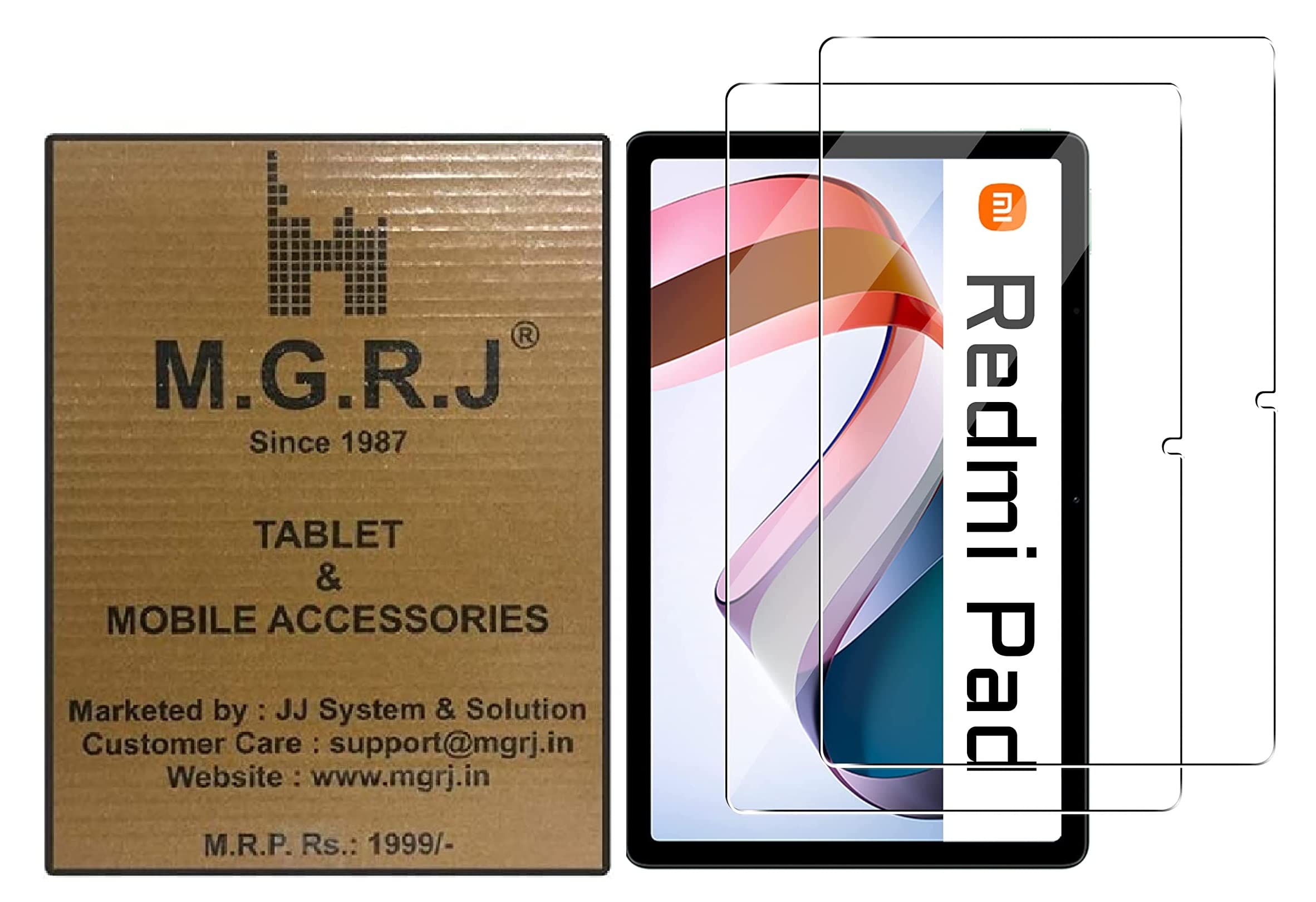 M.G.R.J® Tempered Glass Screen Protector for Xiaomi Redmi Pad (10.61 Inch) Tablet (Pack of 2) (B0BP2CX4HL) Amazon Price History, Amazon Price Tracker