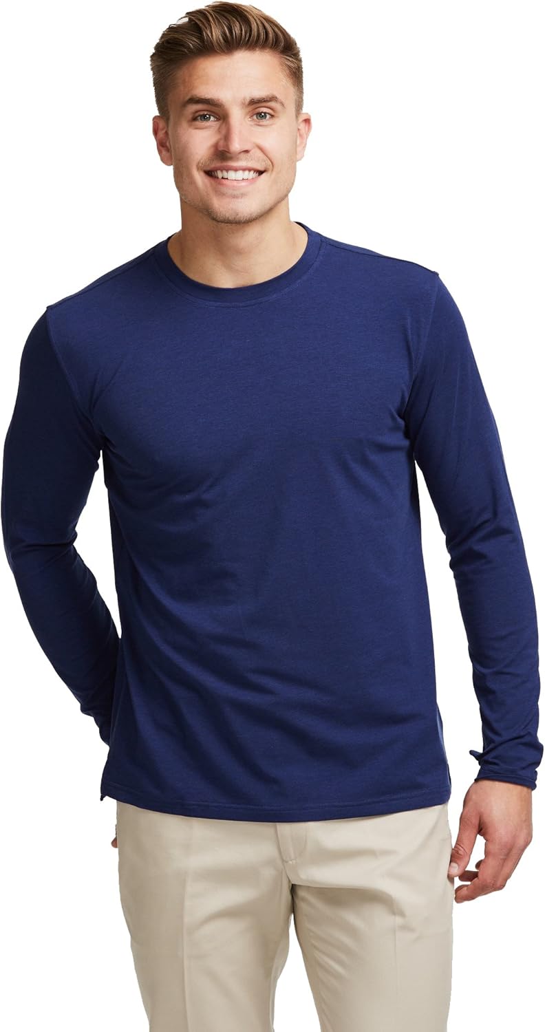 Solbari UPF 50+ Men's Sun Protection Long Sleeve T-Shirt - UV Protection, Sun Protective