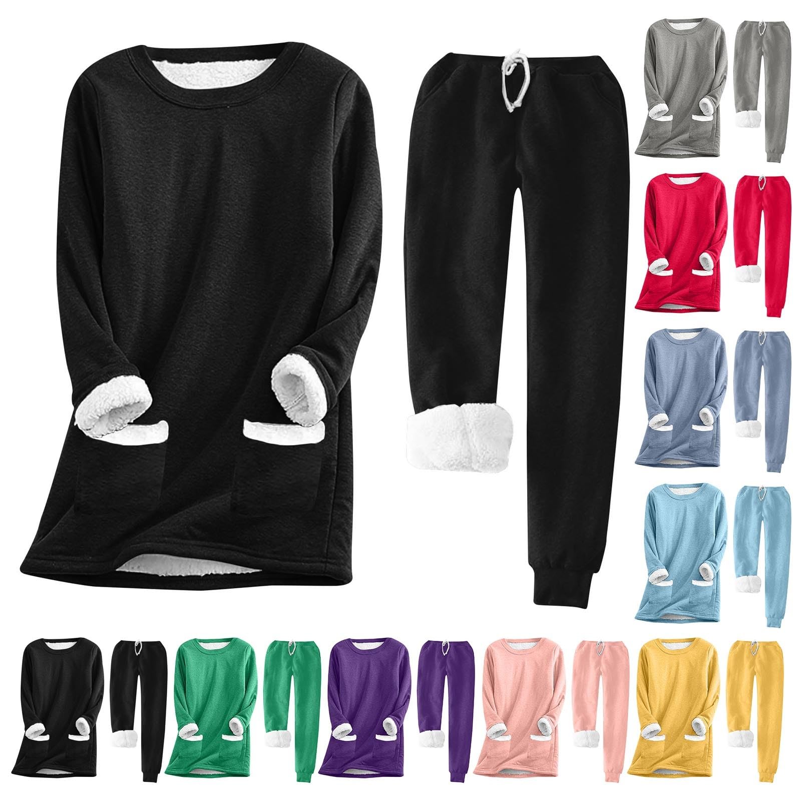 Pijama largo de franela para mujer, conjunto de invierno, traje de casa de dos piezas, manga larga, ropa de salón, de felpa, grueso, pantalones de pijama, parte superior, ropa de salón para cada noche