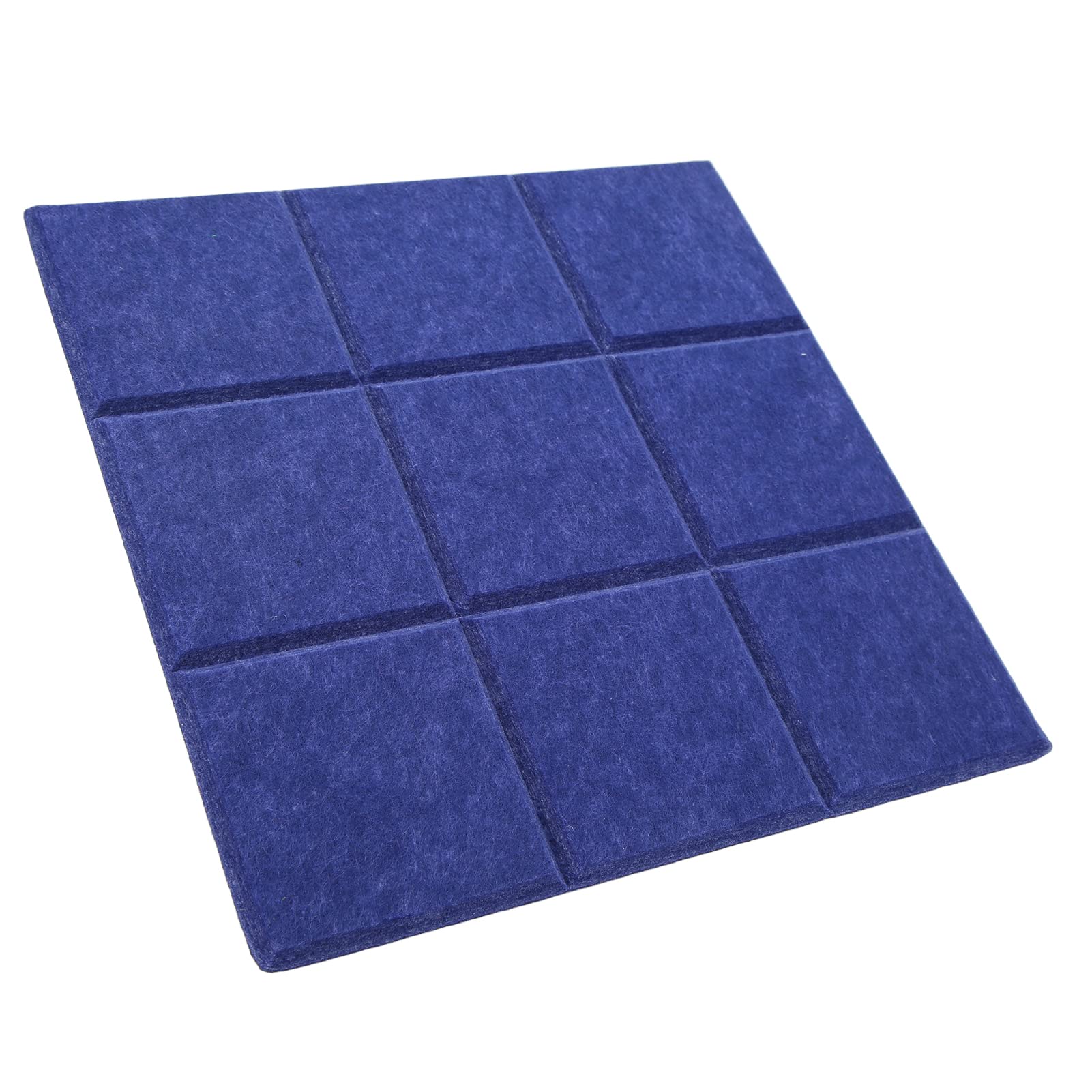 12 Uds Panel Aislante Insonorizado Fibra de Poliéster Azul Oscuro Tratamiento Acústico Azulejos para Estudio de Grabación Hogar