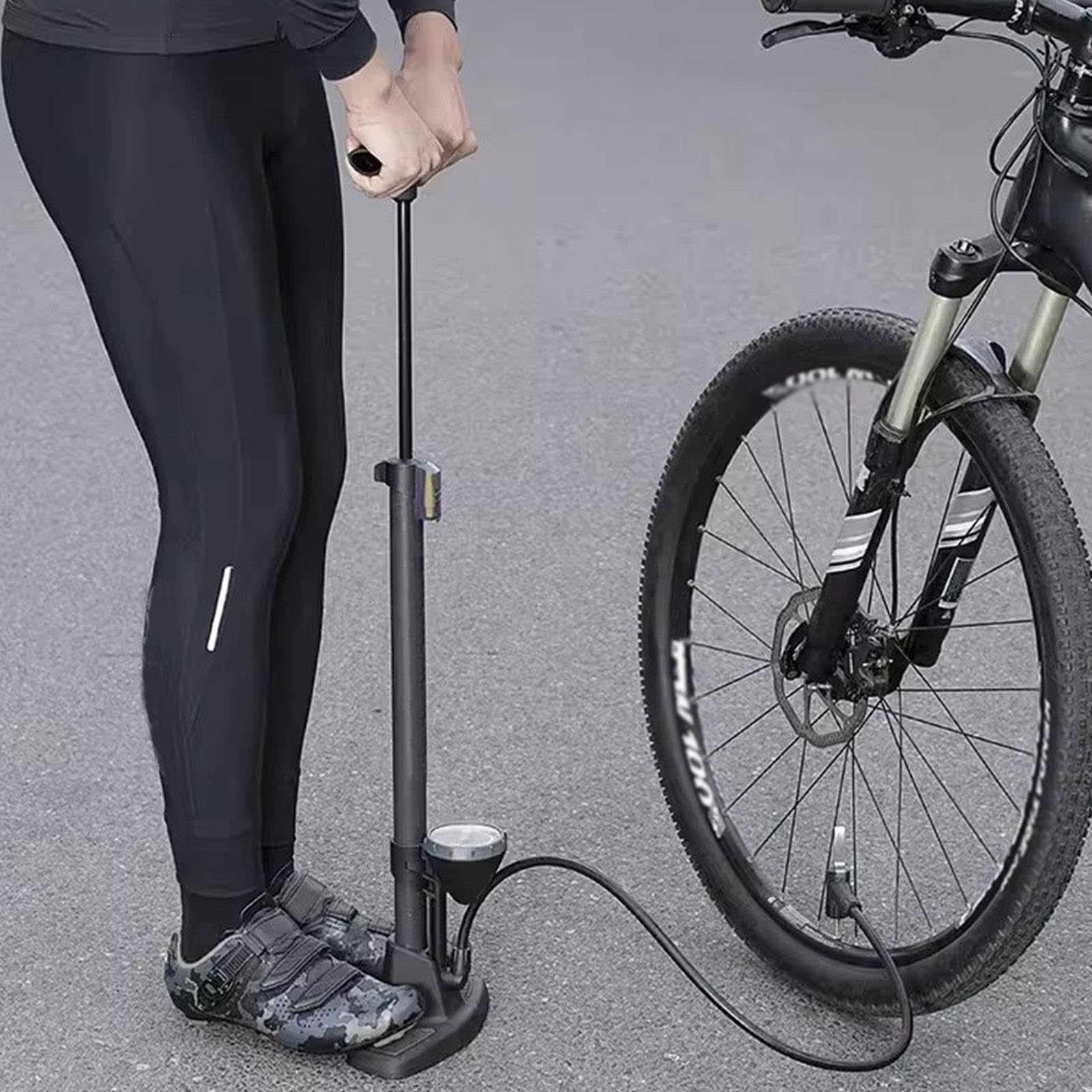 Pompka Rowerowa, Pompka Rowerowa O Wysokości 25,2 Cala Z Manometrem Wysokiego Ciśnienia 160 PSI, Zaworem Presta I Schrader, Pompka Rowerowa Do Opon Rowerowych, Piłek I Kółka Do Pływania