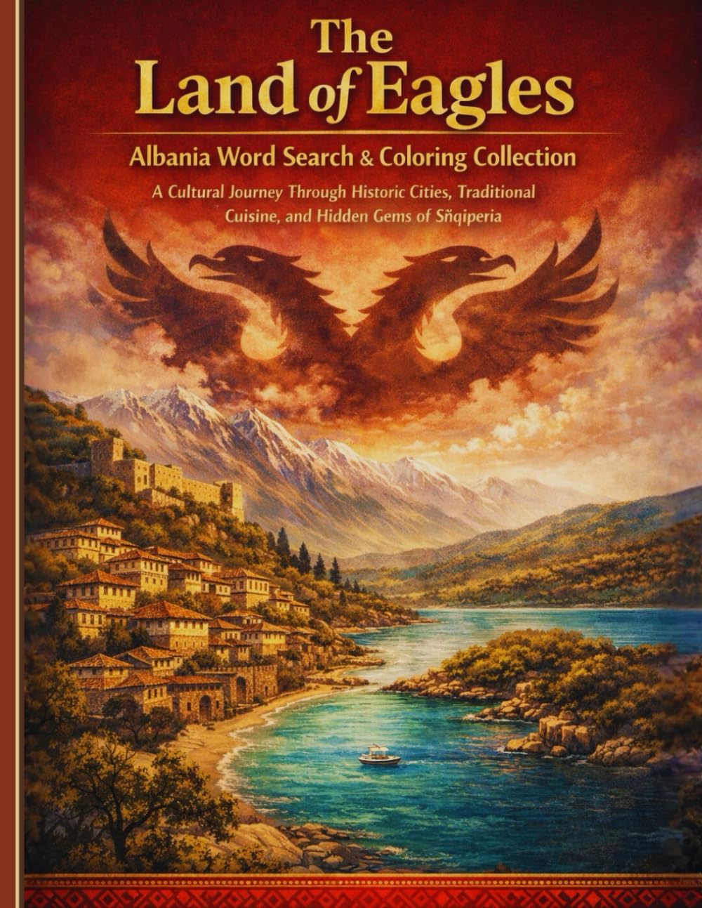 The Land of Eagles: The Ultimate Albania Word Search & Coloring Collection: A Cultural Journey Through Historic Cities, Traditional Cuisine, and ... Puzzles for Travelers & admirers of Shqipëria