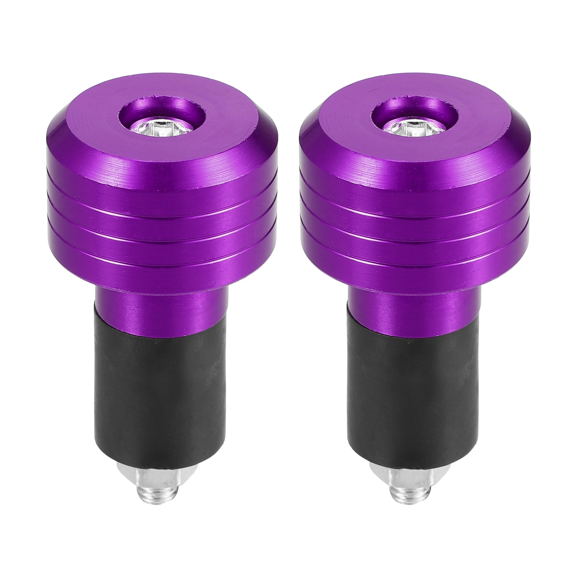 1 paire de bouchons d'extrémité de guidon de moto 18 mm-20 mm Violet | 30 mm OD, alliage d'aluminium, tendance, poignées de guidon avant, bouchon équilibré, universel pour moto