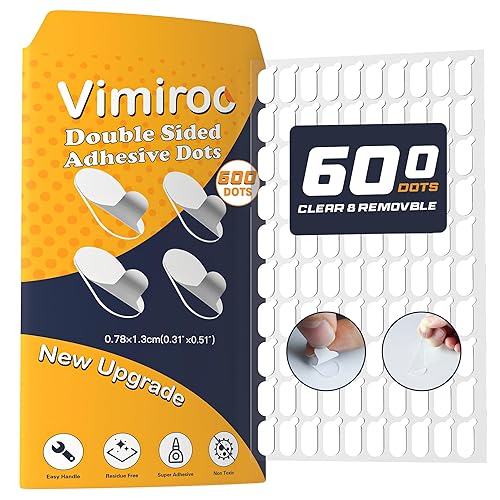 600Pcs Adhesive Glue Stick Dots Double Sided Sticky Tack Removable - Clear Museum Mounting Putty No Damage for Wall Decor, Figurine, Poster, No Trace Dots - Strong Adhesive Dots for Balloon & Crafts