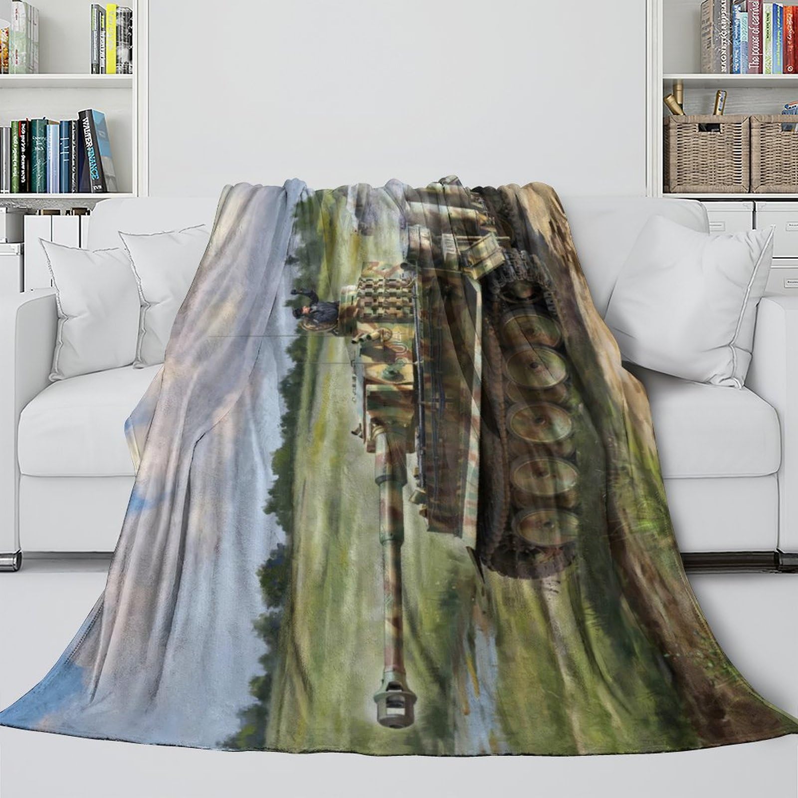 LXHASPIEO German Tiger I Tank Soft Blanket - Military Blanket Birthday Gift for Hubby Boyfriend Girlfriend Neighbor 50x60inch(127x152cm)