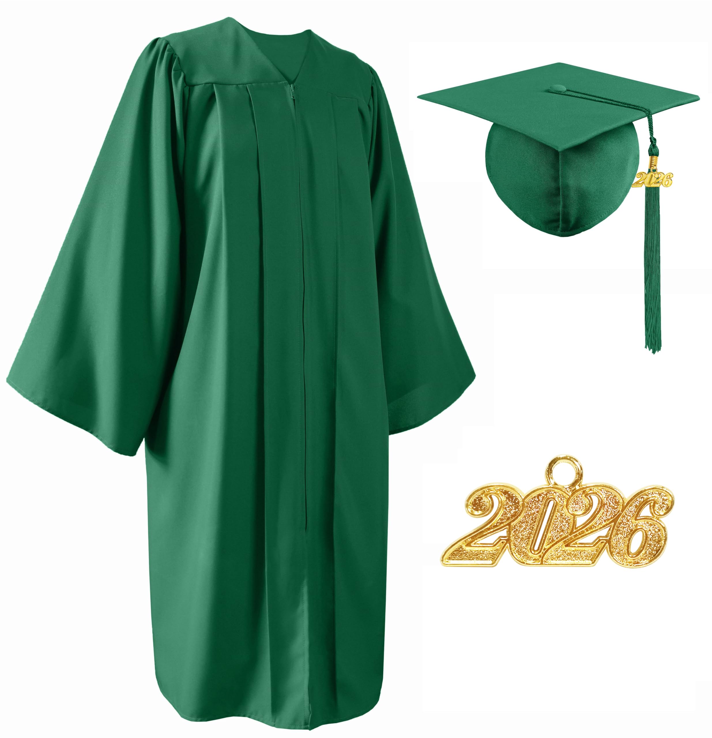 Matte Graduation Cap and Gown Set 2026 for High School and College