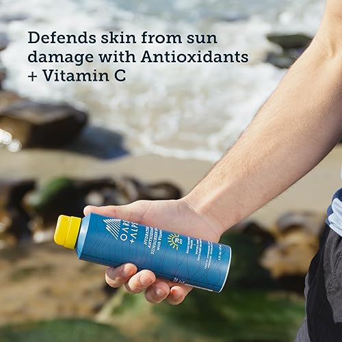 Miniatura 3 de Oars + Alps Spray protector solar hidratante SPF 70, infundido con vitamina C y antioxidantes, resistente al agua y al sudor, 6 onzas, paquete de 2