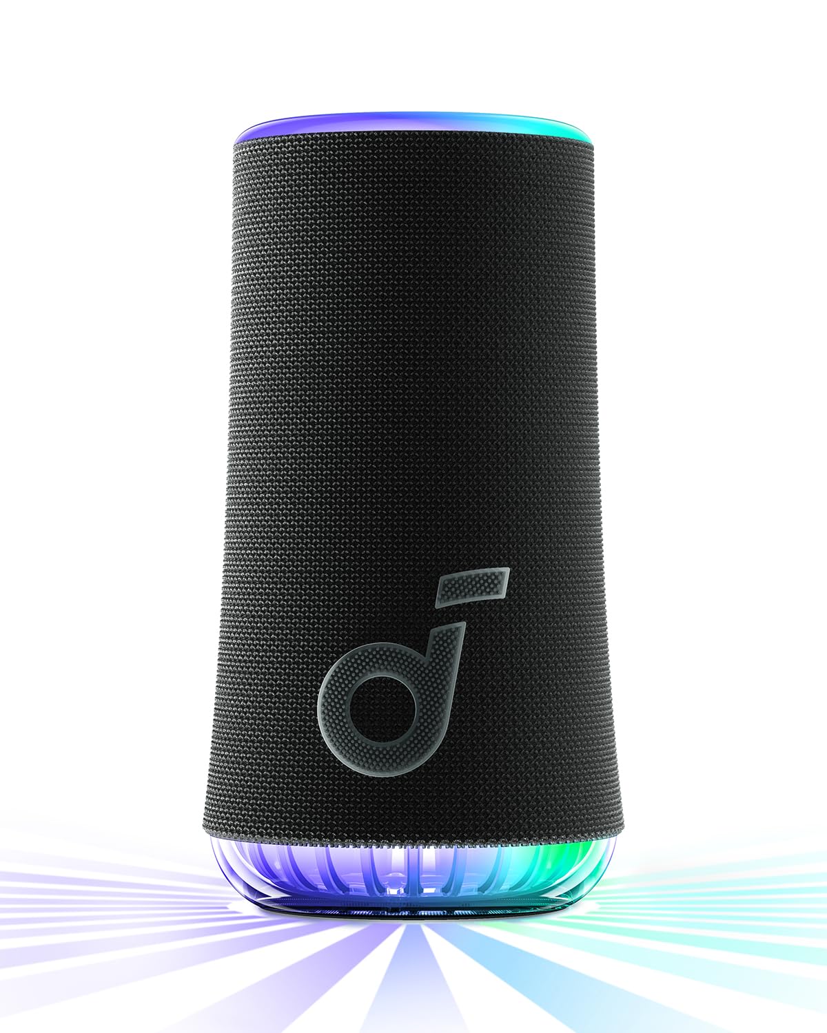 Soundcore by Anker Glow Portable Speaker with 30W 360° Sound, Synchronized Radiant Light, 18H Playback, Customizable Eq and Light Show, and Ip67 Waterproof - Black, Bluetooth