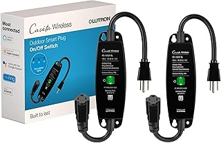 Lutron Caséta Weatherproof+ Outdoor Smart Plug On/Off Switch | Compatible with Alexa, Google Assistant, Ring, Apple HomeKi...