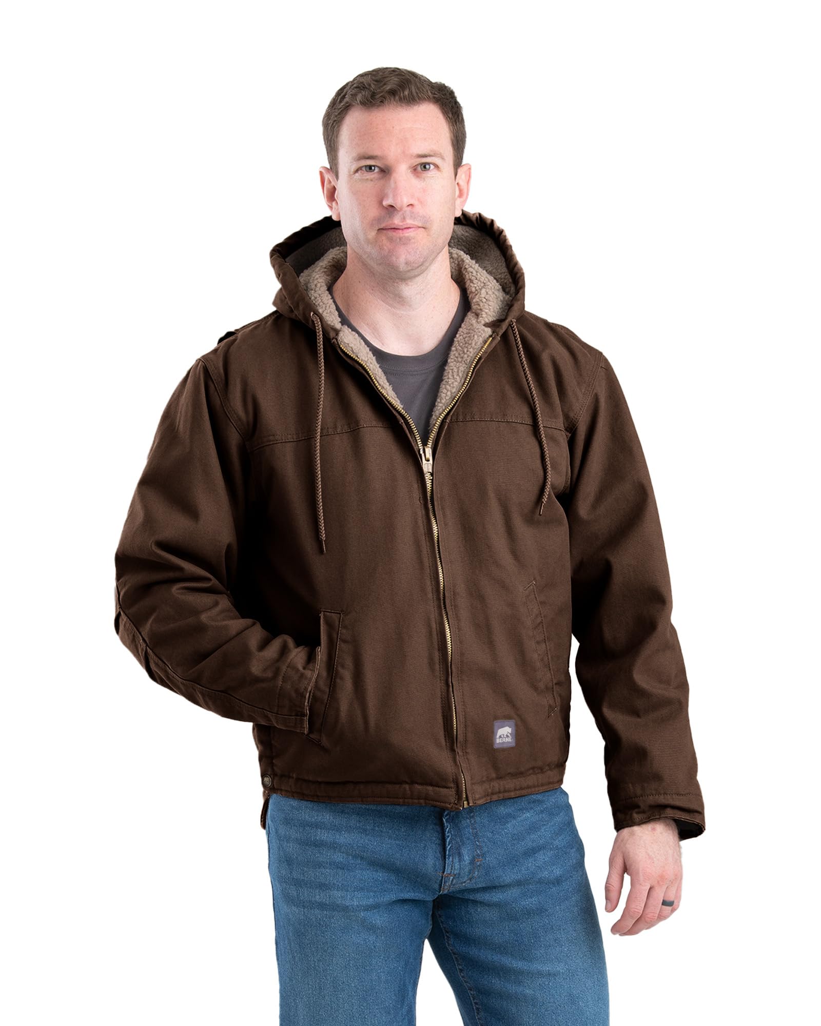 Men's Heartland Washed Duck Hooded Work Coat