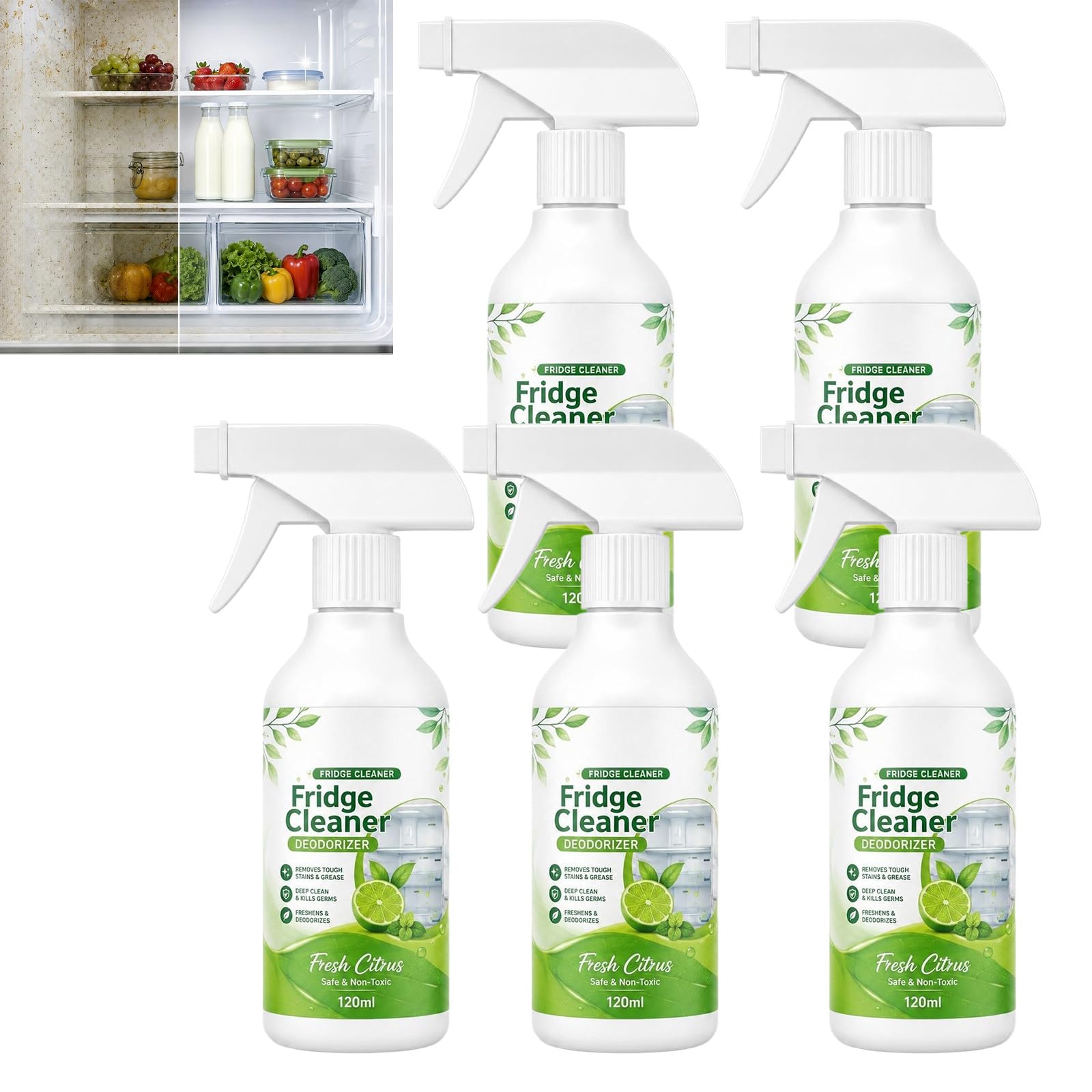 Detergente Contenitore Multiuso, No-rainhlschrank-Reinigungsspray (5PCS)