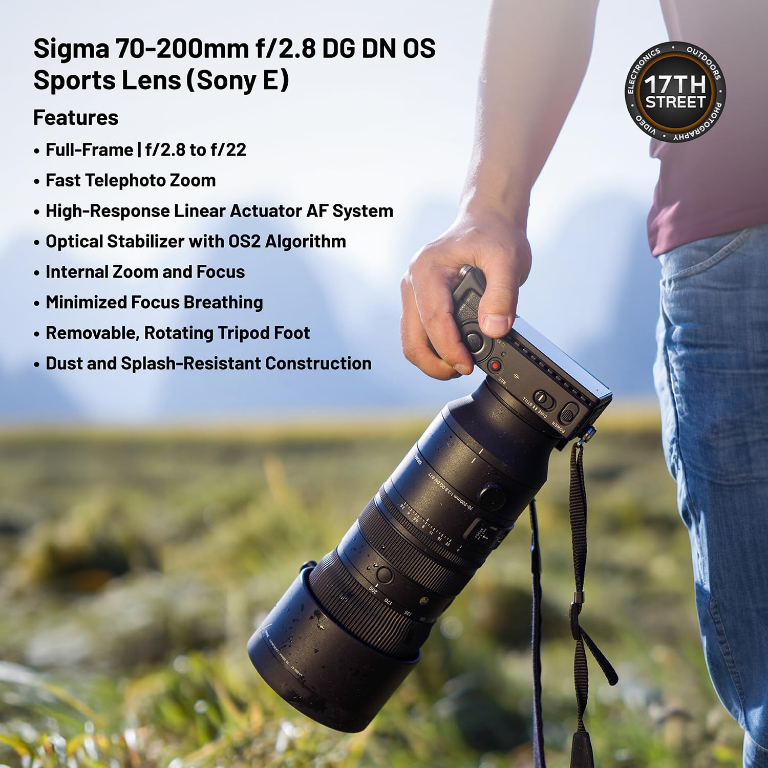 Sigma Lente esportiva 70-200 mm f/2.8 DG DN OS para Sony E | Lente