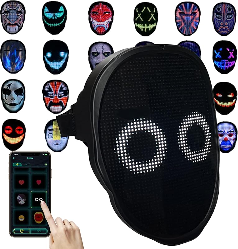 Depointer Life Led Mask with Gesture Sensing, Light up Mask toy for Adult