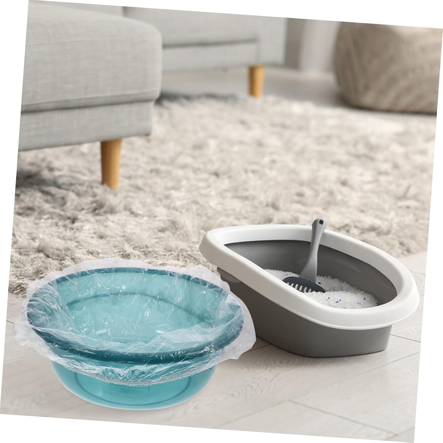 MERRYHAPY 50pcs Disposable Cage Liners Easy to Install Bunny Litter Box Pads Made from Pe Material for Small Animal Habitats Compatibility