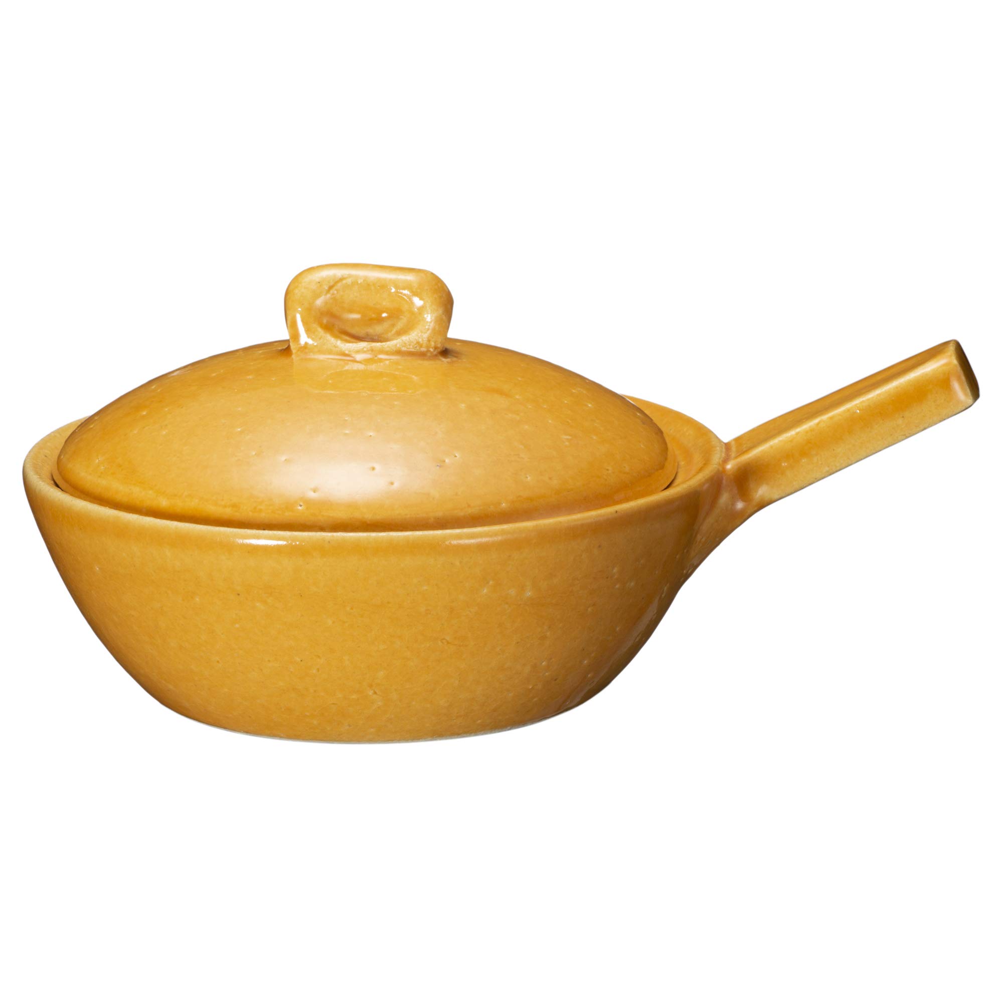 Nagatanien Hasegama Iga Ware Egg Cooker Pot Orange 4.7in With Recipe Japan