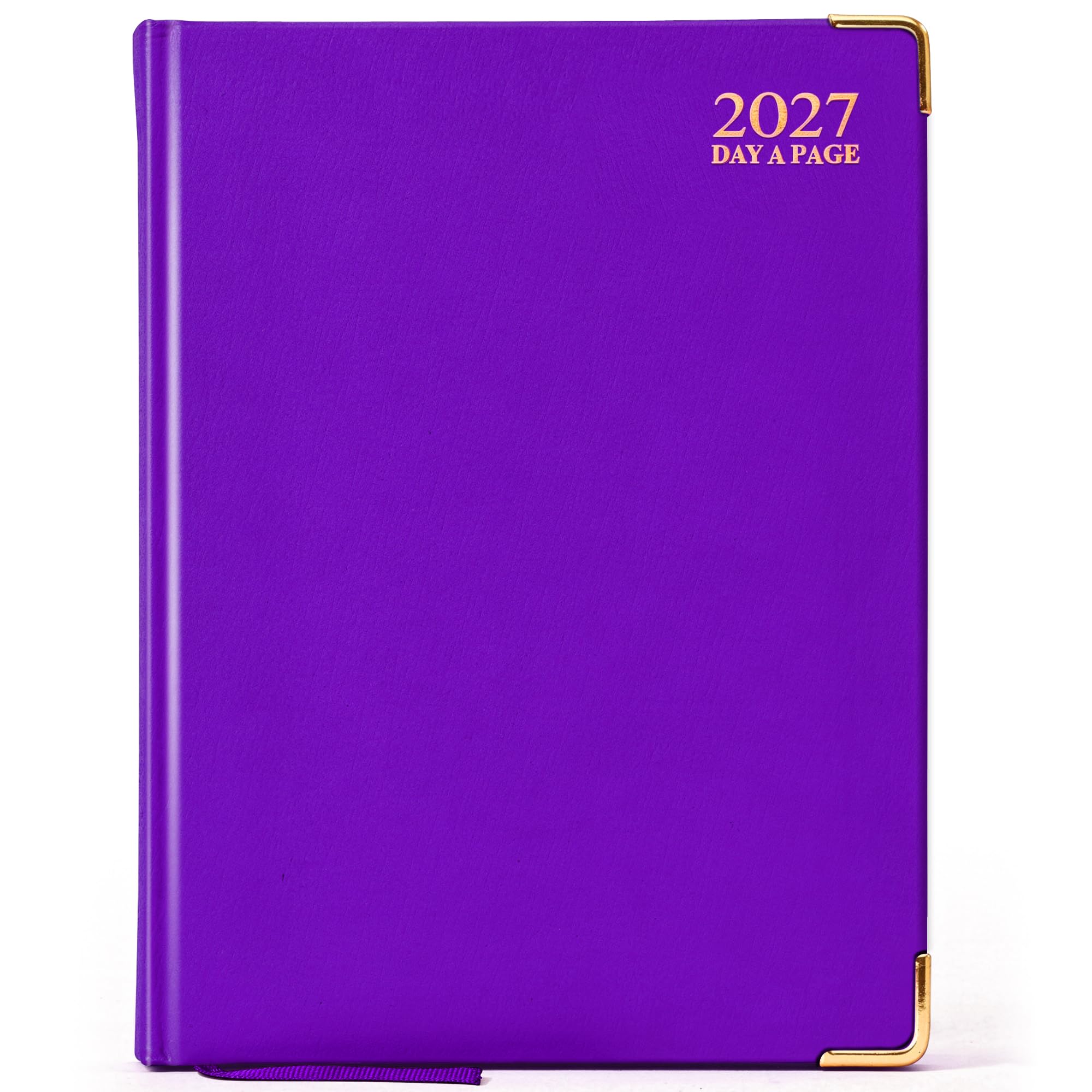 G4GADGET A5 2027 Day a Page Purple Diary Gilt Edges Hardback