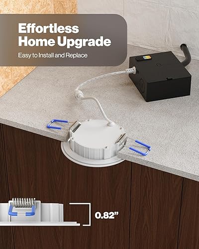 Miniatura 3 de Sunco - Paquete de 12 luces LED empotrables de 3 pulgadas, iluminación de techo ultrafina, 500 LM, 8 W (equivalente a 50 W), seleccionable