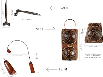 CCcollections Wood Therapy Massage Tools, Reflexology Wooden Stick Tool, Traditional Equipment for Relieving Muscle Pain Body Lymphatic Drainage Massager - (J 9SET+SOCKS)