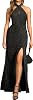 SHESEEWORLD Women Summer Sexy High Slit Sleeveless Halter Long Dress Backless Sparkly Wedding Guest Maxi Dress Evening Gown