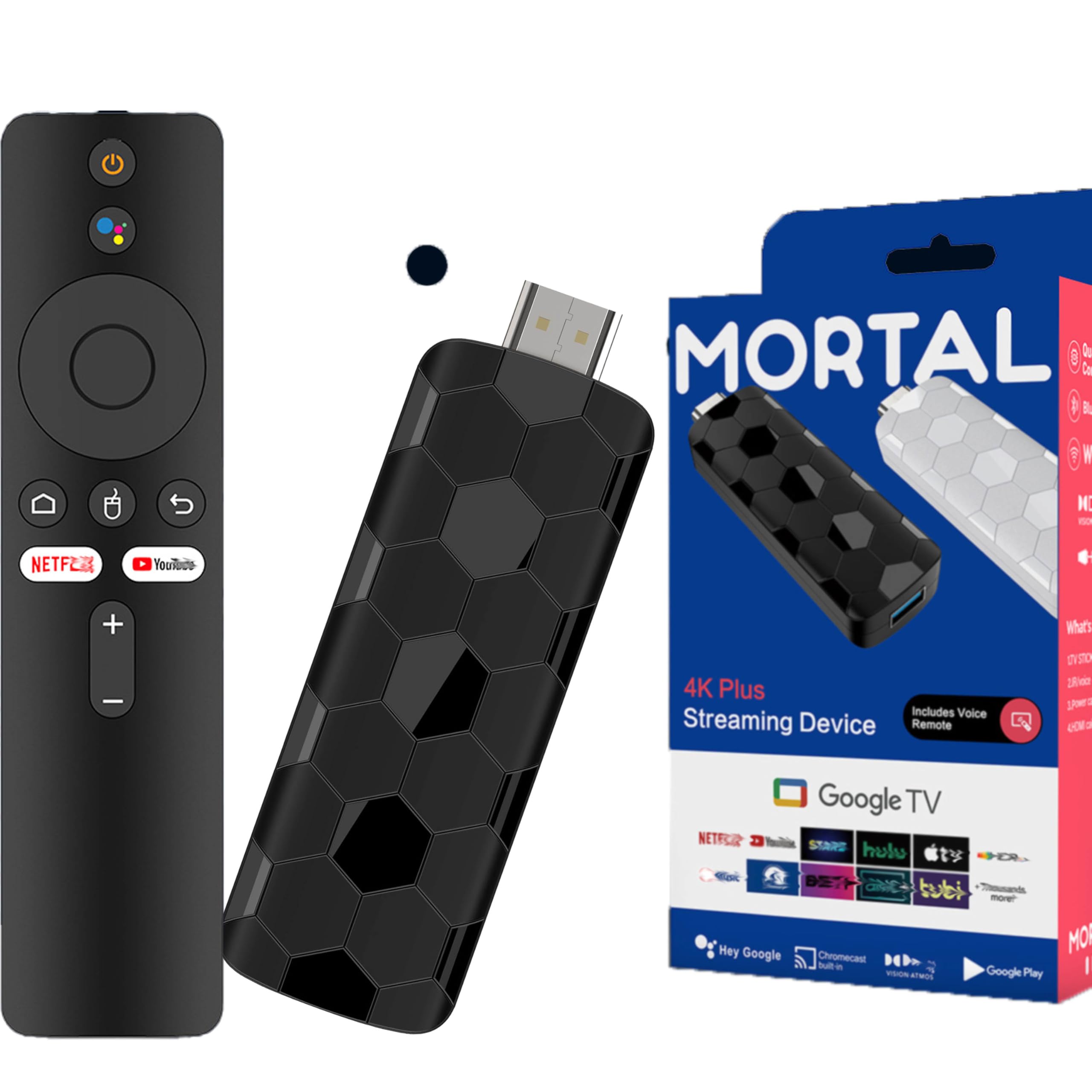 Android TV Stick 4K Streaming Media Player, 2GB RAM 16GB ROM, 8K Video Decoding TV Stick Box, WiFi 6 & Bluetooth 5.4, USB 3.0, 4K@60Hz HDMI 2.0, for Home Entertainment Live Sports