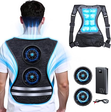 冷却ベスト ベスト 空調作業服 冷却ベスト 最大-30℃瞬間冷却 Amazon | [Monoyoi] ベスト 空調作業服 冷却ベスト 最大-30℃瞬間