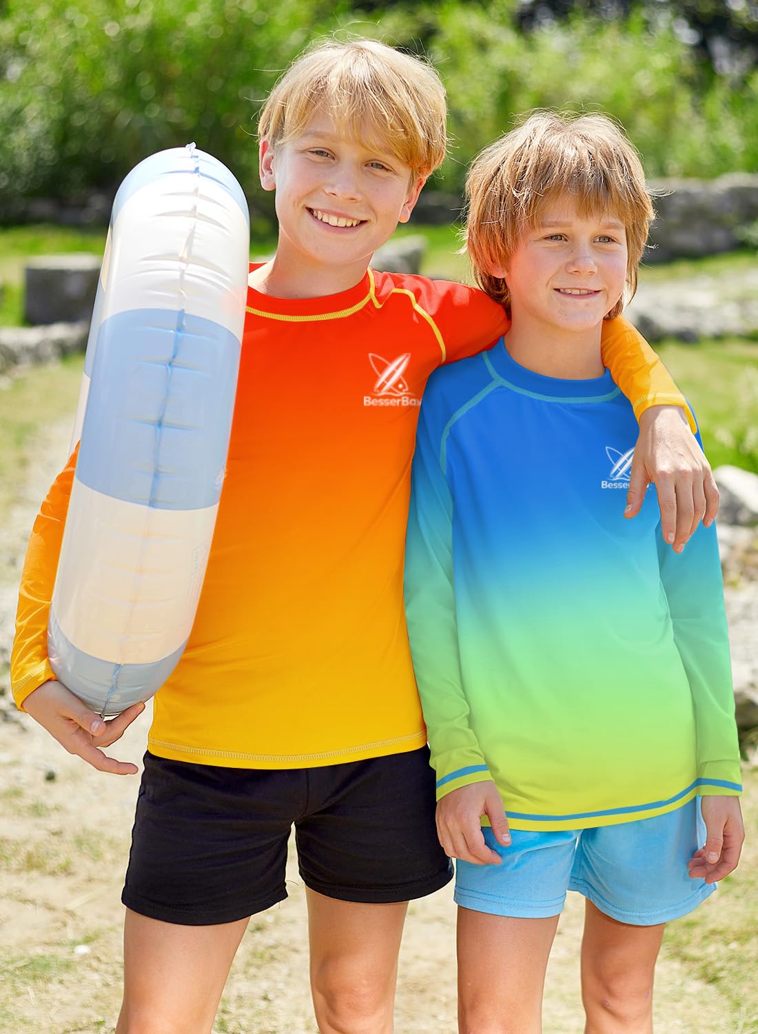BesserBay Rashguard T-shirt anti-UV pour enfant UPF 50+ Protection solaire à manches longues 110-150