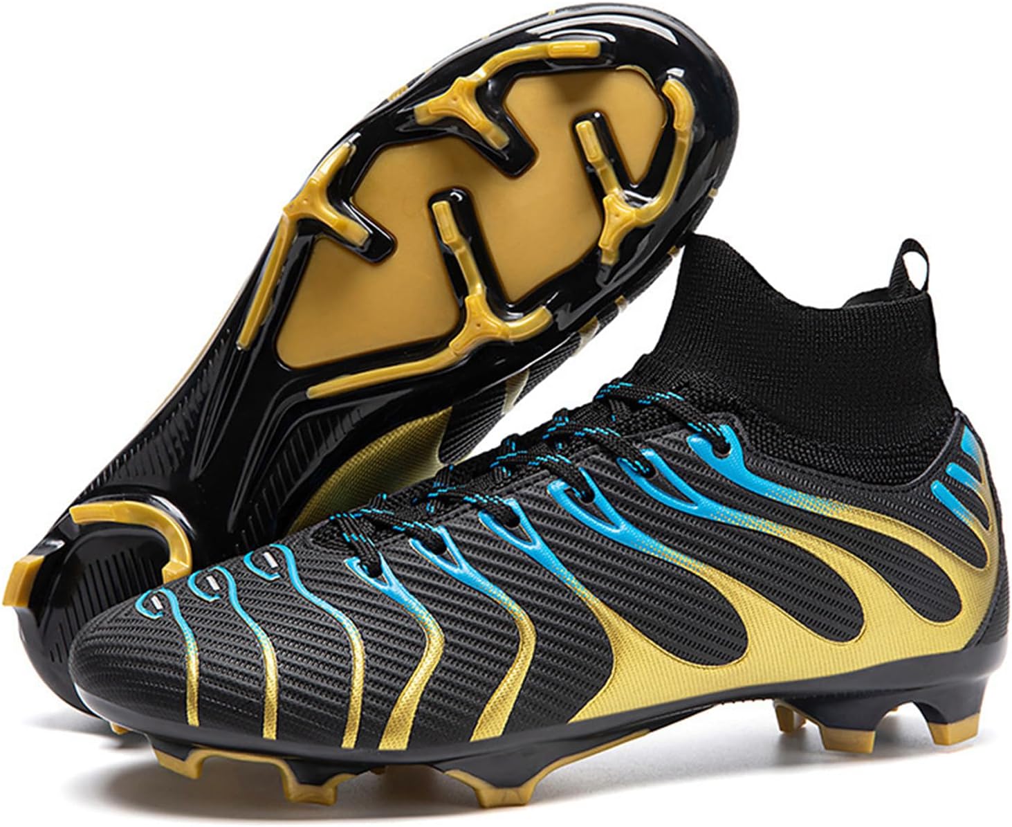 Mens High-top Professional Training Soccer Shoes - Breathable Anti-Slip Competition Football Shoes for Men Women
