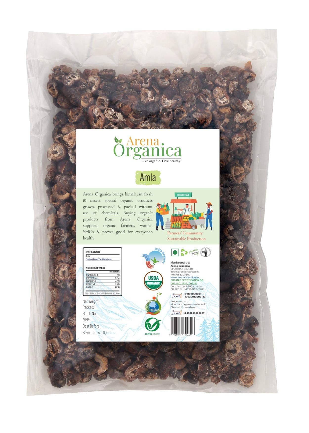 Arena Organica Natural Fresh Dry Amla Indian Gooseberry from the Himalayas (450g) (B07L4YKJJ3) Amazon Price History, Amazon Price Tracker