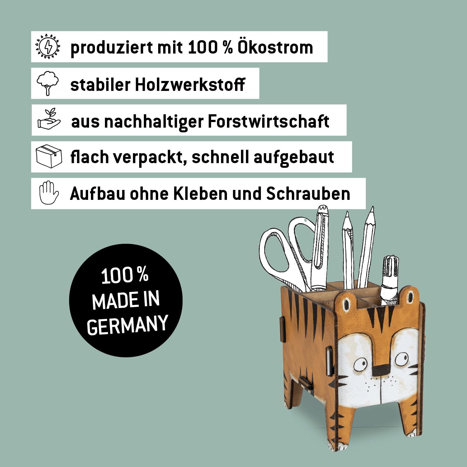 Werkhaus Tiger Pencil Holder