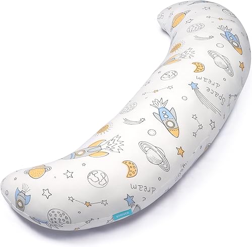 Miniatura 1 de BYRIVER Mini almohada corporal de contorno de 32 pulgadas para niños, adolescentes, niñas, niños, almohada para dormir de lado, almohada para