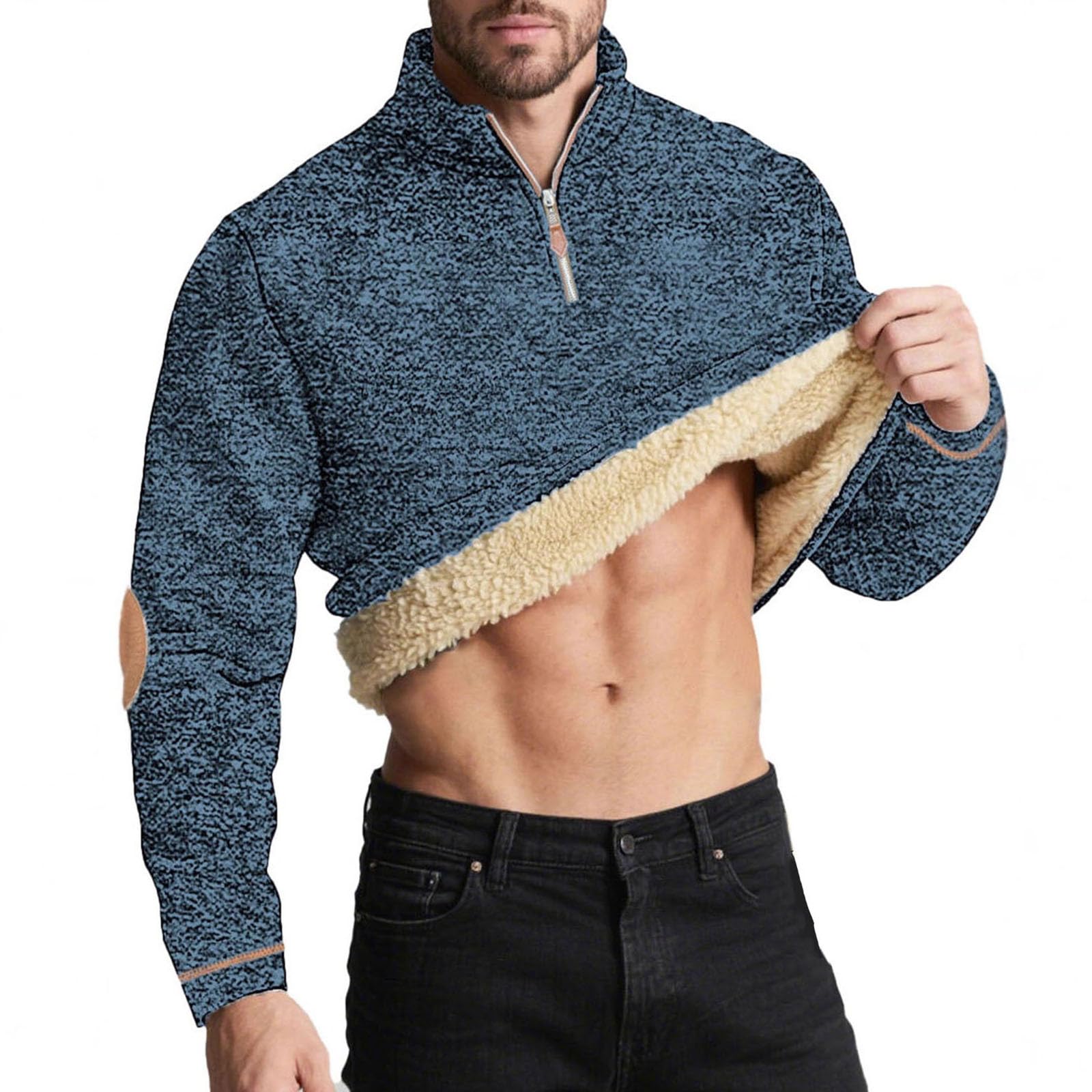 Sweat Ample Homme UHouse - Coupe Décontractée Vintage, Sans Capuche, Uni - Pour Tous Les Jours, Plusieurs Couleurs