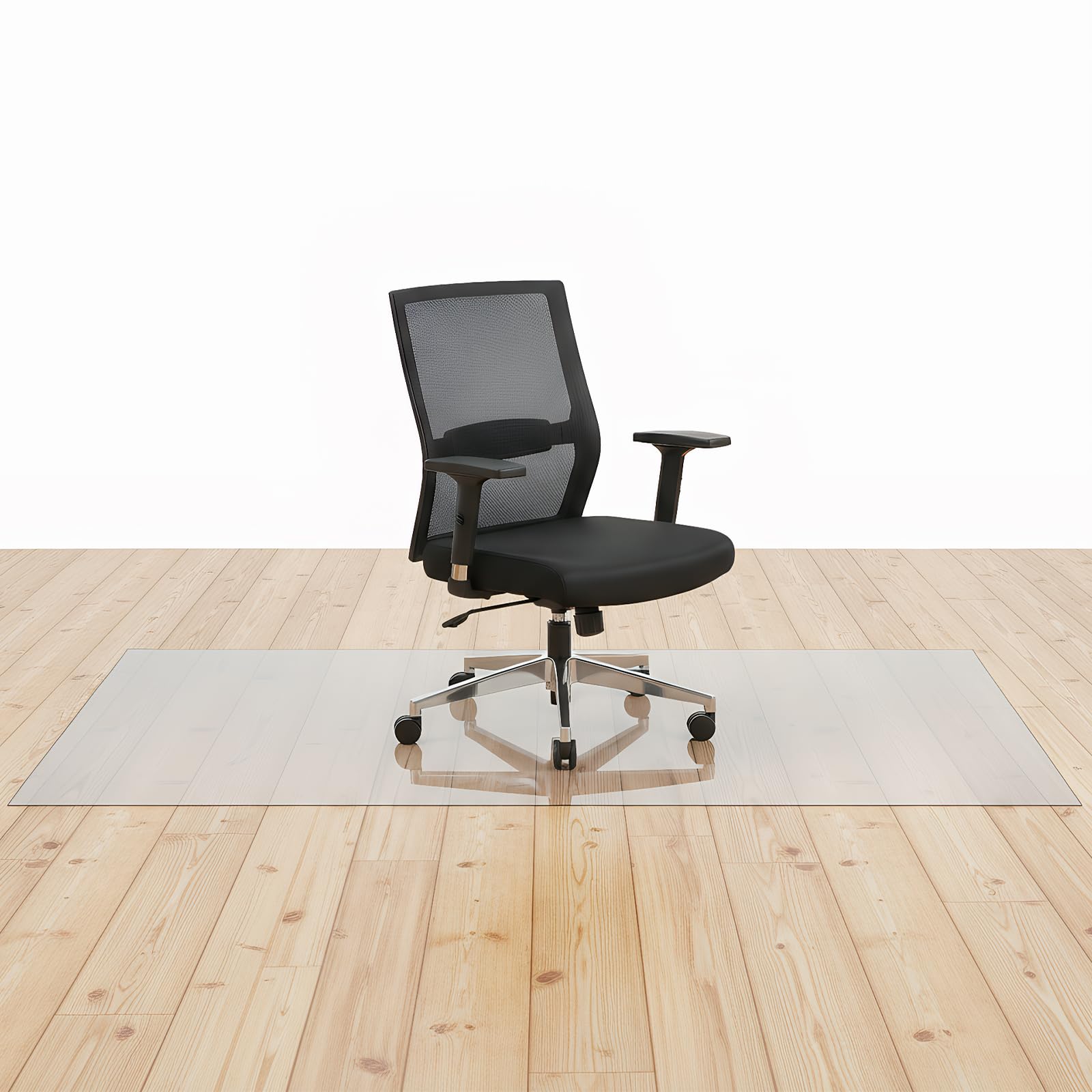 Protector de Suelo para Silla con Ruedas, Alfombra Silla Oficina Transparente,Tapete de PVC para Silla de Oficina, Parquet, Escritorio o Gaming (60 * 120cm)