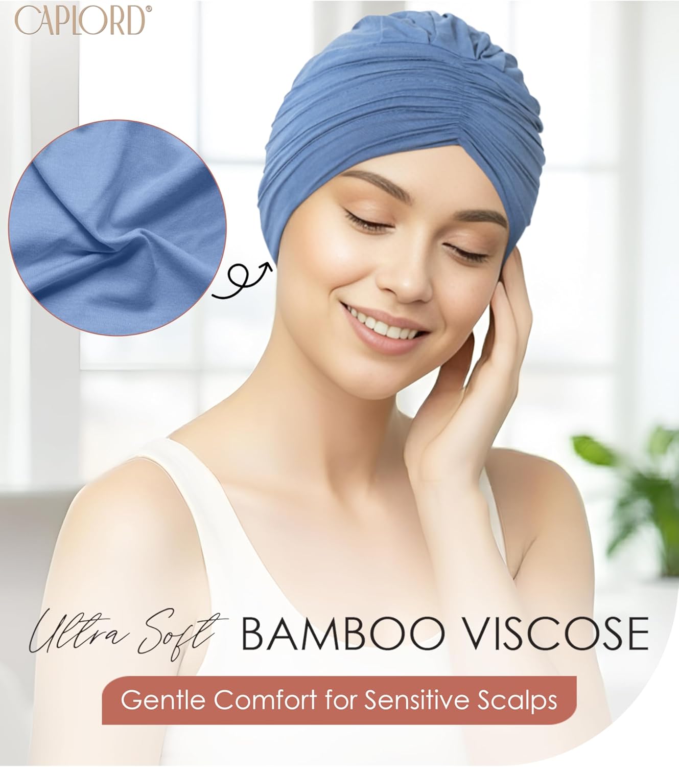 CAPLORD Chemo Cap, Soft Hat for Hair Loss, Headwear for Chemo Patients, Turban Beanie for Cancer Alopecia, Head Cover, Hijab - Image 2