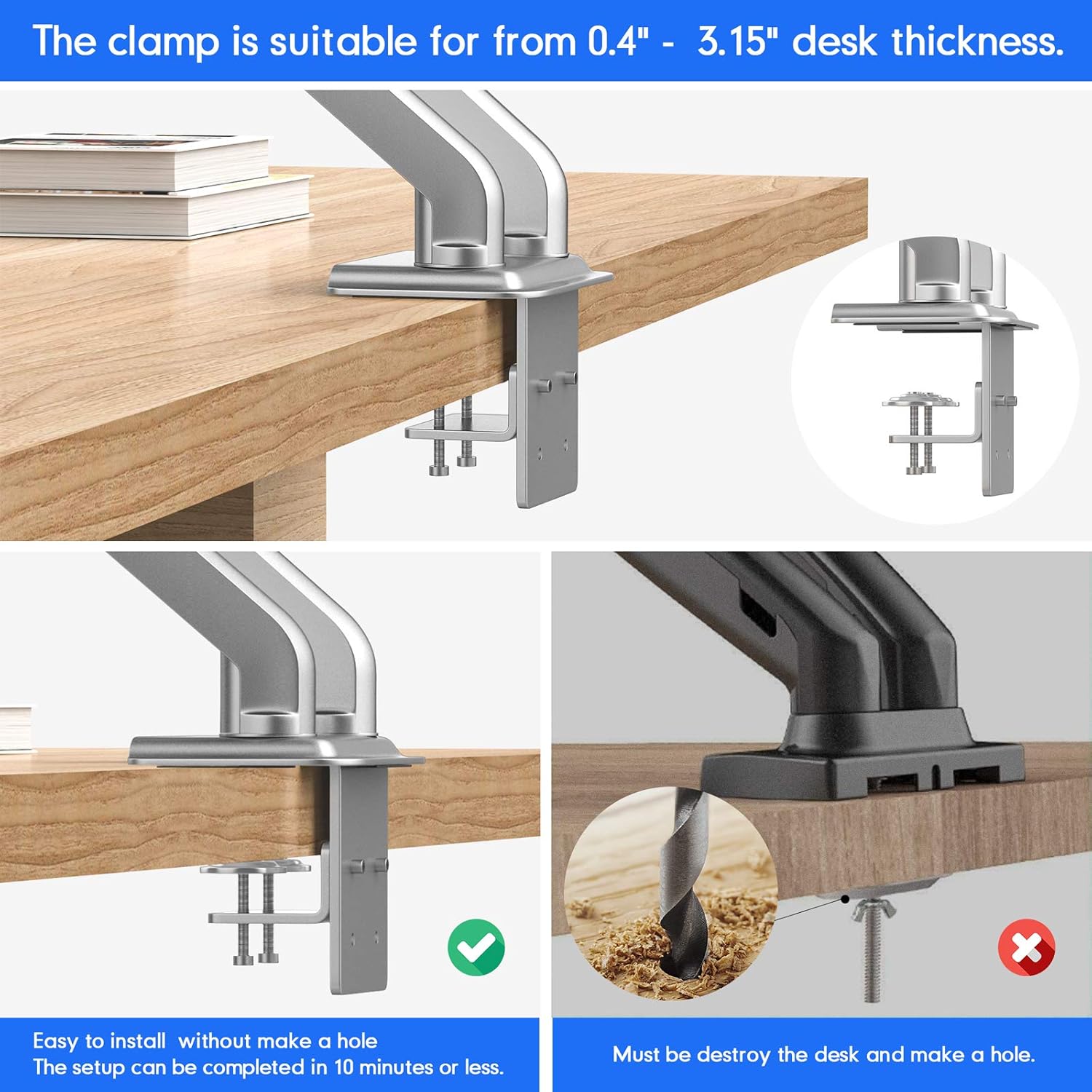 New Arrivals AboveTEK Dual Monitor Stand for 17-27 Screens, Fully Adjustable Gas Spring Double Arms Monitor Fits 75/100mm VESA Mount, LCD Heavy Duty Desk Stand for 2 Monitors, Each Arm Holds up to 15.4lbs Silver Get Discount 70% Price AboveTEK Dual Monitor Stand for 17-27 Screens, Fully Adjustable Gas Spring Double Arms Monitor Fits 75/100mm VESA Mount, LCD Heavy Duty Desk Stand for 2 Monitors, Each Arm Holds up to 15.4lbs Silver