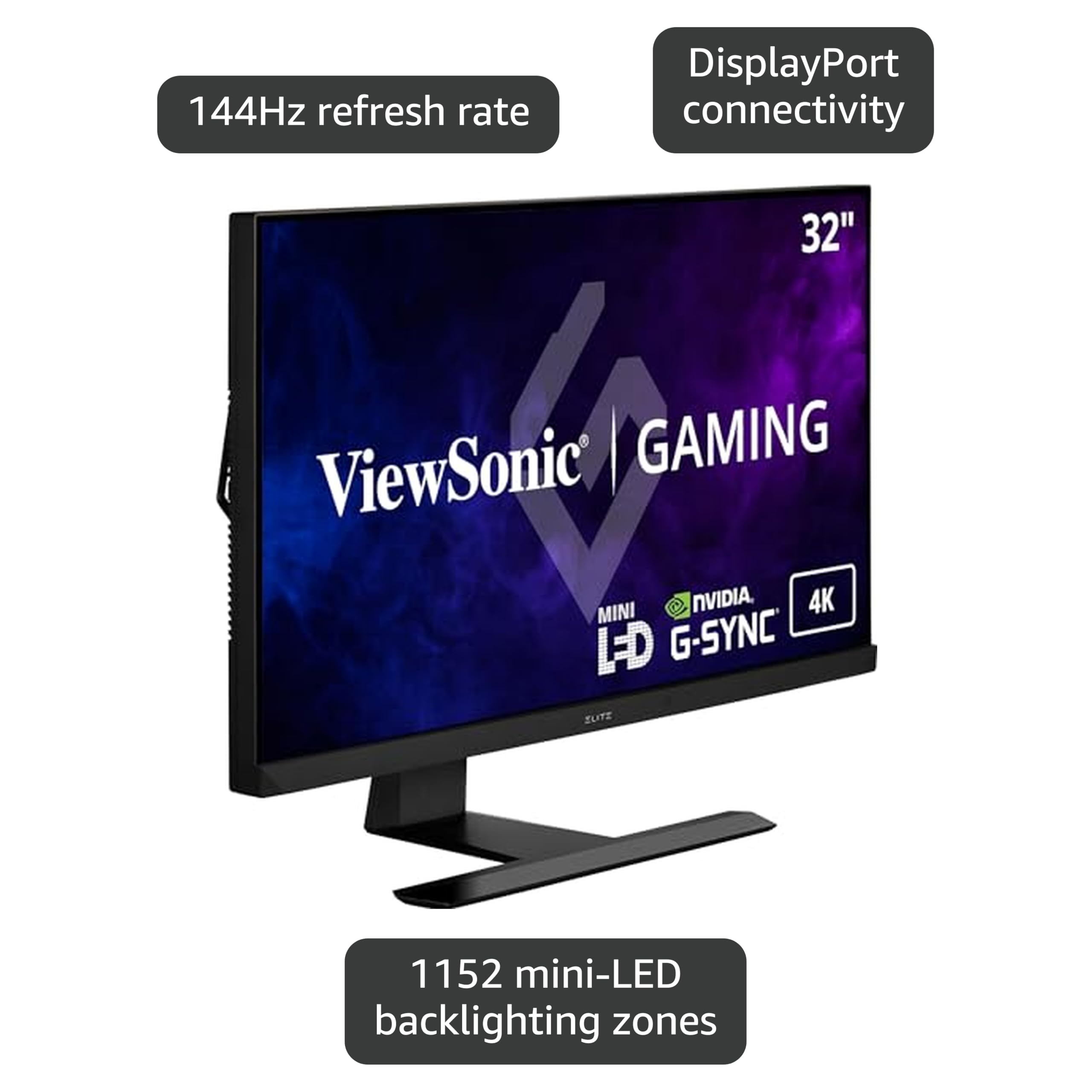 Amazon.com: ViewSonic XG321UG 32 Inch 4K IPS 144Hz Gaming Monitor