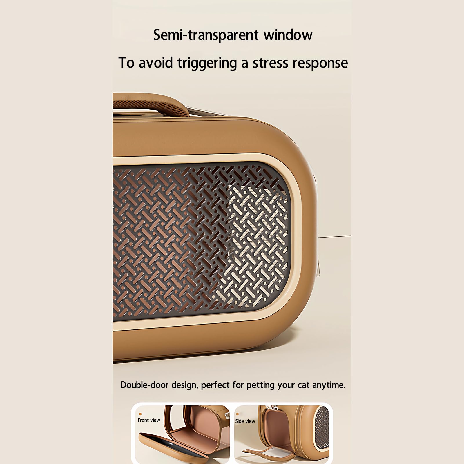 TransportíN con Ruedas para Gatos. Cuenta con Un DiseñO Plegable, Puertas Dobles, Almohadilla Y Ruedas, Lo Que Lo Hace Ideal para Acampar Y para Visitas Al Veterinario.