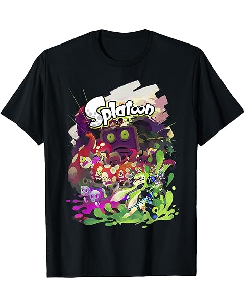 Splatoon Abstract Painted Logo Portrait T-Shirt