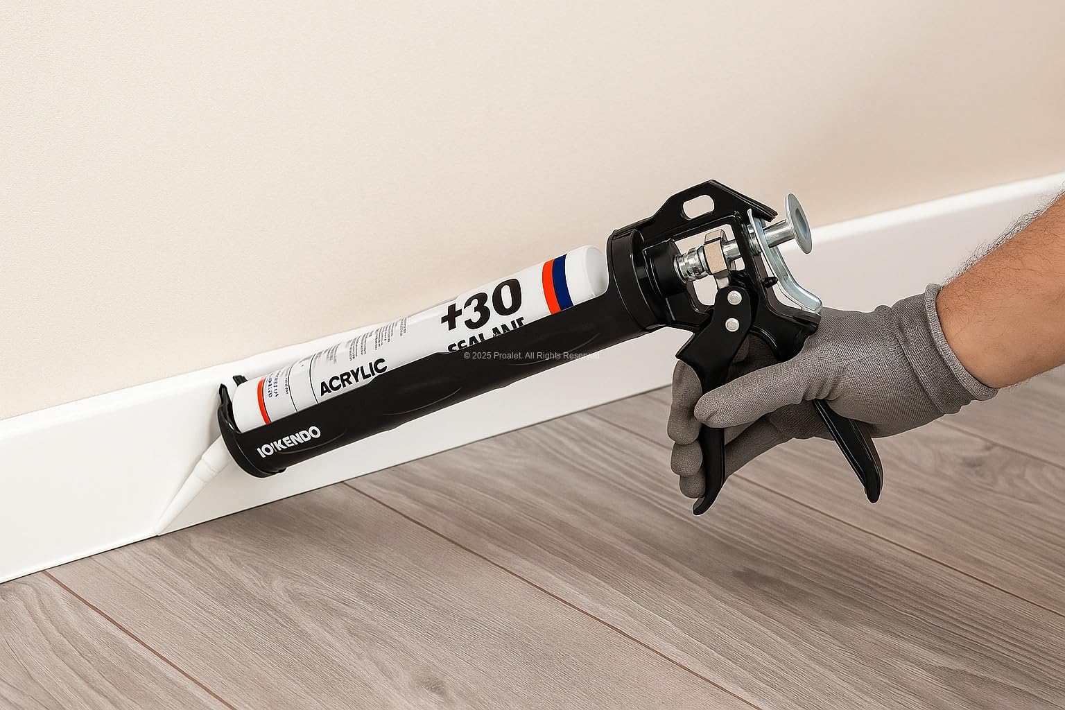 Kendo Plastik Silikon Tabancası, Profesyonel, 300 ml Kapasiteli, Ergonomik Tutamaklı, Mutfak, Banyo İçin Mastik Tabancası