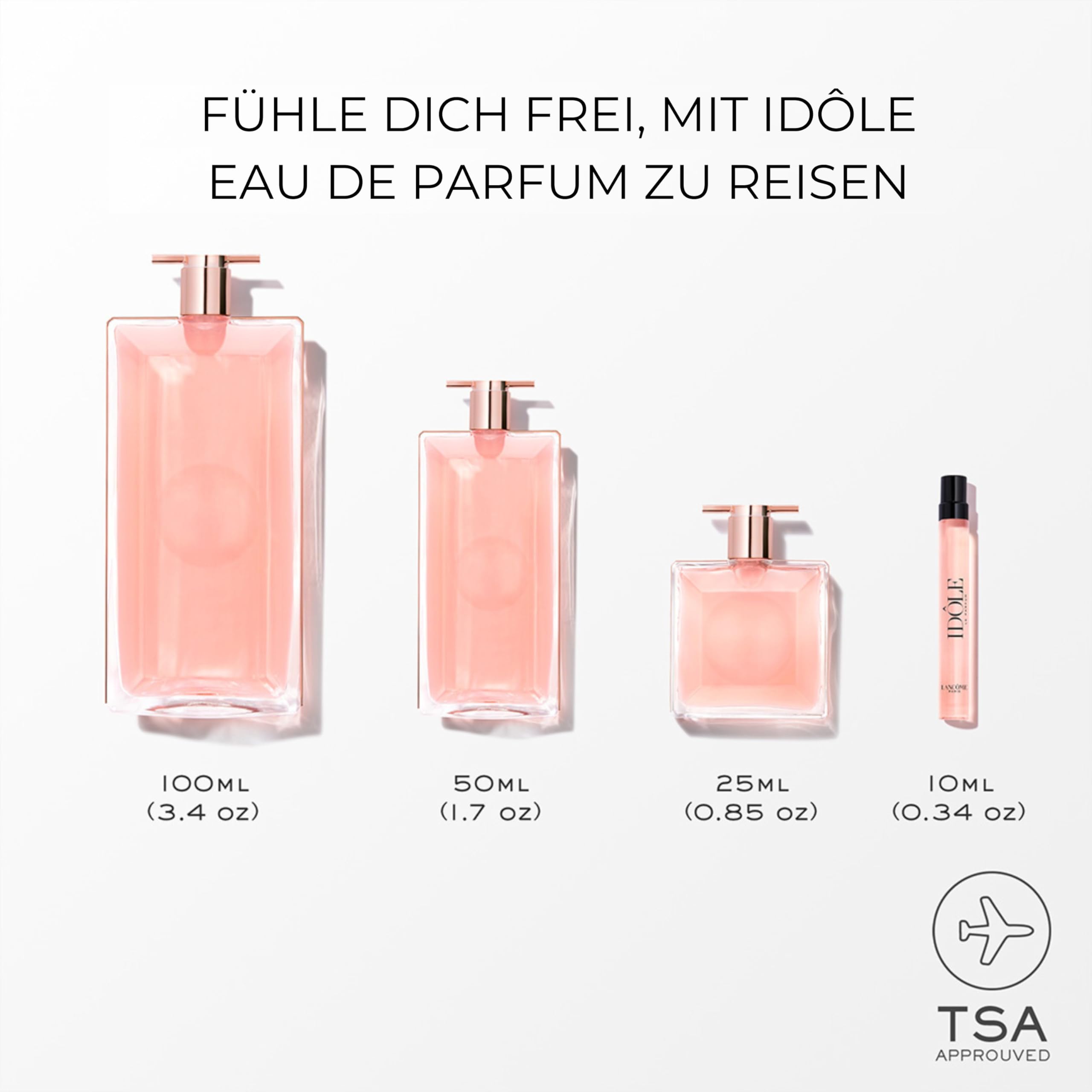 Lancôme Idôle Eau de Parfum, femininer Duft mit Rose, Jasmin und Chypre-Akkord, nachfüllbar