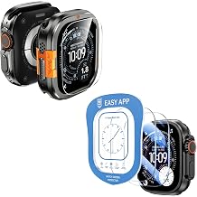 LETOID Metal Case and Screen Protector Compatible with Apple Watch Ultra 3 /Ultra 2 /Ultra 49mm