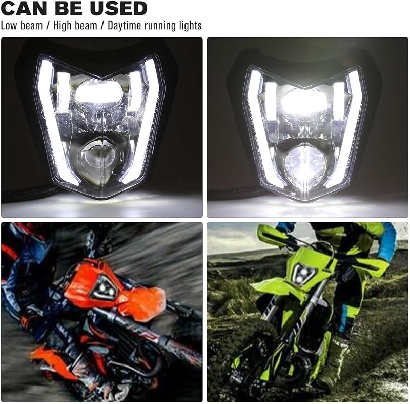 DREAMIZER Motorcycle LED Fényszóró E24 6500K Enduro ATV KTM Kompatibilis