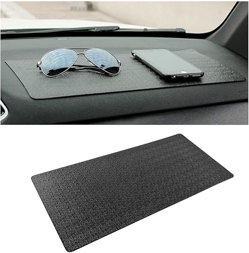 Almohadilla adhesiva antideslizante para salpicadero de automóvil, 15.7 x 7.8 pulgadas, alfombrilla de goma antideslizante resistente al calor,