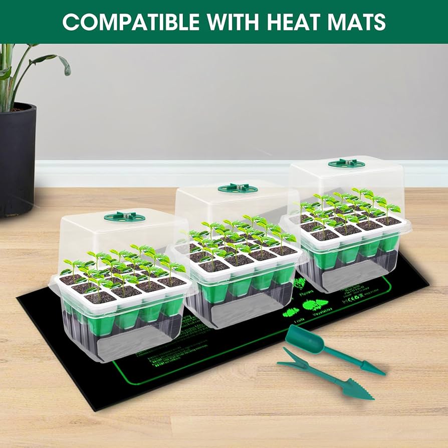 Self-Watering Seed Trays With Grow Light, 5 Sets Seedling