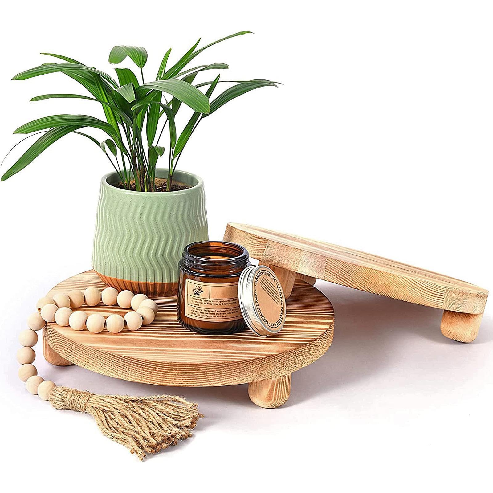 Amazon.co.jp: P Prettyia 木製プラントスタンド 盆栽台座 ホーム